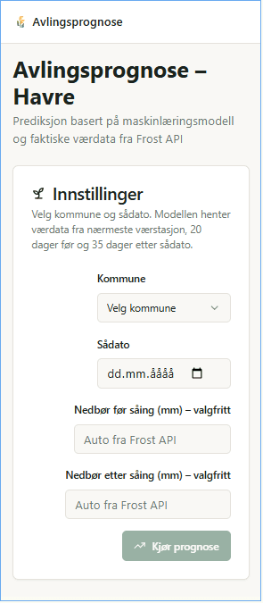 Ramme for prognose